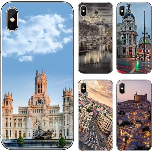 For BQ Aquaris C U2 U V X2 X Lite Pro Plus M E4.5 X5 E5 4G 2017 S 5059 6040L Soft Bag Case Cibeles-fountain-Madrid-Spain-city