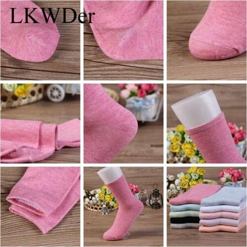 5 Pairs Womens Socks Solid Candy Color Autumn winter Socks Breathable Casual Cotton Socks Women Calcetines Meias dropshipping