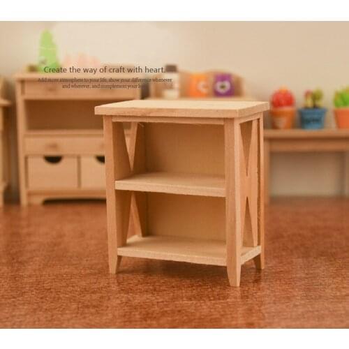 New 1/12 Dollhouse Miniature Unpainted Lockers Storage Rack Model DIY Accessories Toys