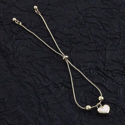 Peach Heart Pendant Ladies Bracelet Korean Temperament Simple Jewelry Accessories Female Popular Wild Bracelet Party Women New