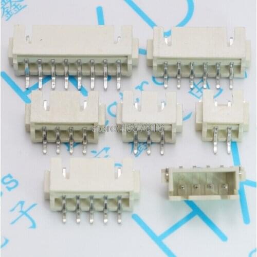 20PC XH 2.54mm Spacing Connector Horizontal SMD Socket 2P/3P/4P/5P/6P/8P 2.54 mm Pitch Patch Plug Connector