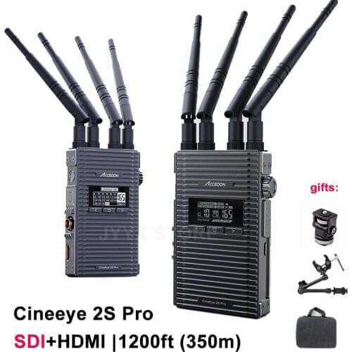 Cineeye 2S Pro SDI HDMI-Compatible Wireless transmission system 2.4Ghz/5Ghz 1200ft Video Transmitter 1080p for Live