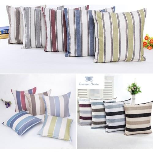 Modern Nordic Wide Stripe Cushion Covers Geometric Linen Pillowcase Decorative Livingroom Sofa Chair Car Thriow Pillows Cover