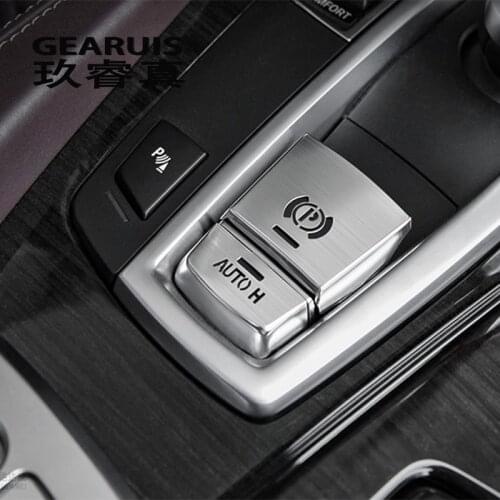 Car Styling Central Handbrake H Button Cover metal Sticker Trim For BMW 5/6/7 Series F10 GT F07 X3 f25 X4 f26 X5X6 Accessories