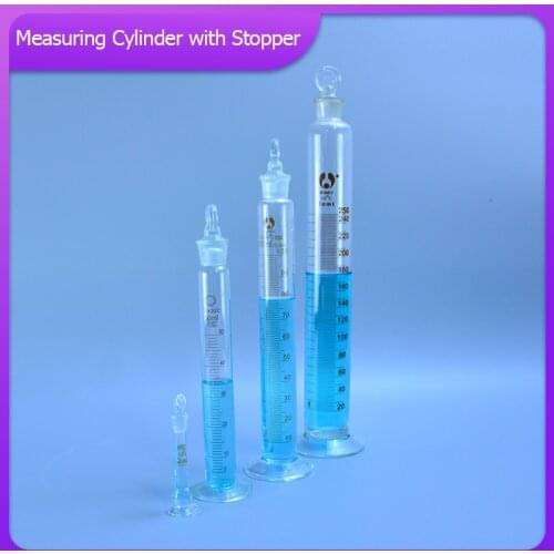 1pc 10-1000ml High quality glass measuring cylinder with stopper,laboratory equipment