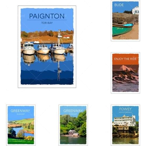 Retro vintage style travel poster or canvas picture