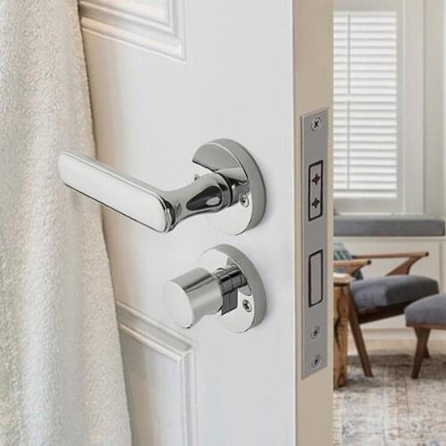 1Set Modern Design Door Lock Set Gold Indoor Bedroom Door Locks INS Nordic Household Silent Lock With Lock Body And Keys