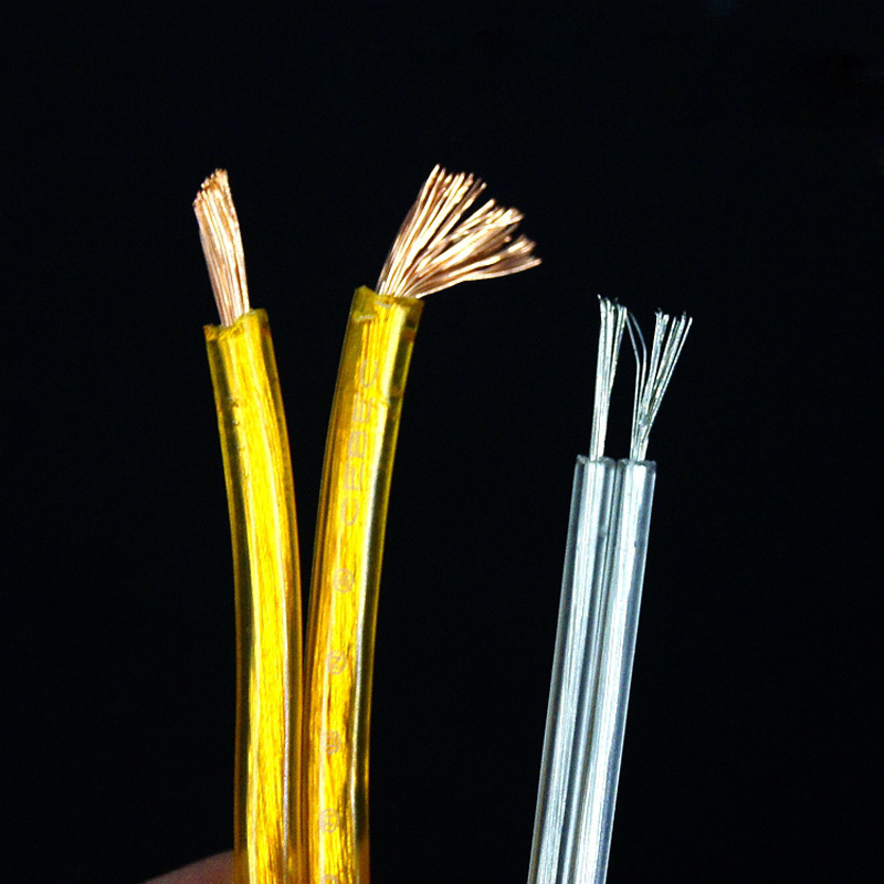 10 Meters Electrical Wires Transparent Parallel Line Two Core Flat Cable For Chandelier Lighting Table Lamp Crystal Copper Line