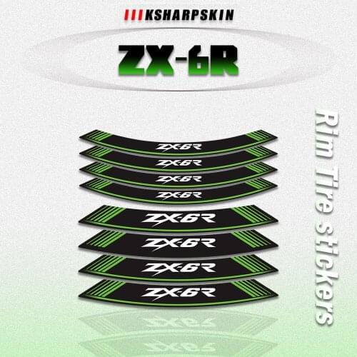 17 Inches Motorcycle Stickers Wheel Front Rear Tire Refit Decoration Waterproof Decals For KAWASAKI ZX-6R ZX6R zx 6r