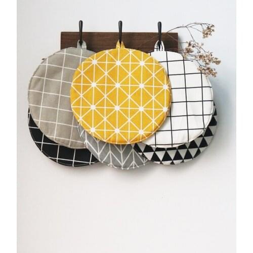 2pcs/set Japanese Cotton Table Placemat Circular Coaster Mat Cup Bar Drink Pan Pad Insulation Mat Ovenware Kitchen Accessories