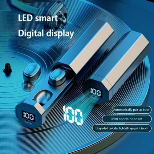 312 Bluetooth-compatible Earphone Sensitive Intelligent Digital Display TWS HiFi Sports Earbud Bluetooth headset for Calling