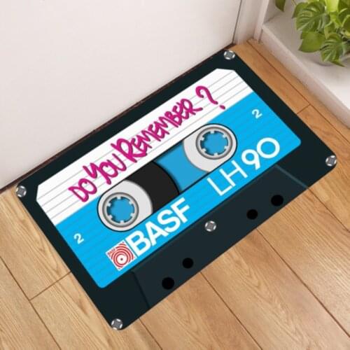 40*60cm Music Tape Anti-slip Doormat Vacuuming Kitchen Bedroon Bath Floor Mats Home Entrance Kids prayer Flannel Non-slip Mat