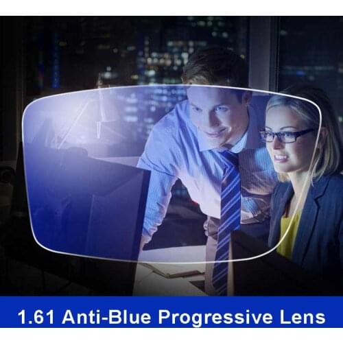 Anti-Blue Ray Lens 1.61 Free Form Progressive Prescription Optical Lens Glasses Beyond UV Lens For Eyes Protection