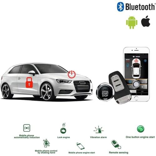 Car alarm remote start and keyless entry central locking car Automatic Trunk Opening car parts start stop button alarme auto