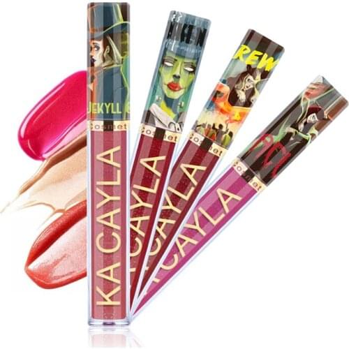 1PCS Metallic Waterproof Lip Gloss Liquid Lipstick Glitter Shimmer Matte Long Lasting Maquiagem Profissional Completa T1188