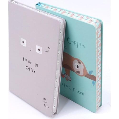 A5/A6/A7 Notebook Creative Jet Edge Notebook Cartoon Sloth Letter Hardcover Student Collection Notebook School Supplies Gift