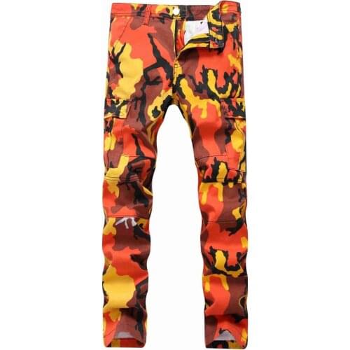 Fashion Mens Camouflage Cargo Jogger Pants Camo Hip Hop Trousers Sweatpants Multi Pockets Military Style Size 28-40