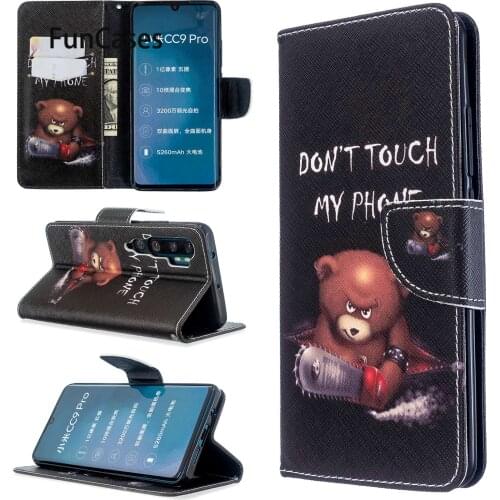 Cartoon Flip Book Case For cellular Xiaomi Note 10 Cover phone Grid Cases sFor Xiaomi estojo Note10 Pro Cover Cove Mi Note 10