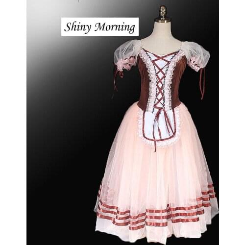 Long Professional Ballet dress Adult kids Napoli Giselle La Fille Mal Gardee La Vivandiere