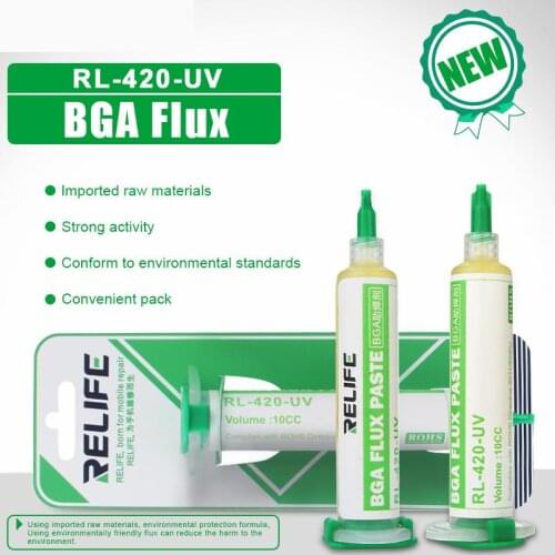 RELIFE RL-420 UV BGA Flux Paste Soldering Paste Flux Grease for Chips Computer Phone LED BGA SMD PGA PCB Soldering Tin welding