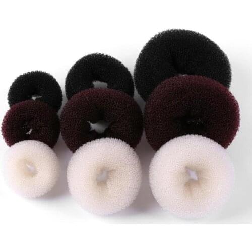 Fashion Hair Bun Maker Donut Foam Sponge Easy Big Ring Hair Styling Tools Hairstyle Hair Accessories For Girls Women Lady