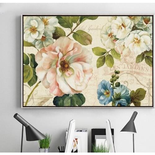 Ancient European flower type flower bird painting frame painting the living room decoration