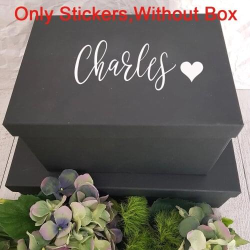 Creative Gift box Custom Name Vinyl Wallpaper For Home Decoration Art Decals Home Party Holiday Wall Sticker For Kids Gift