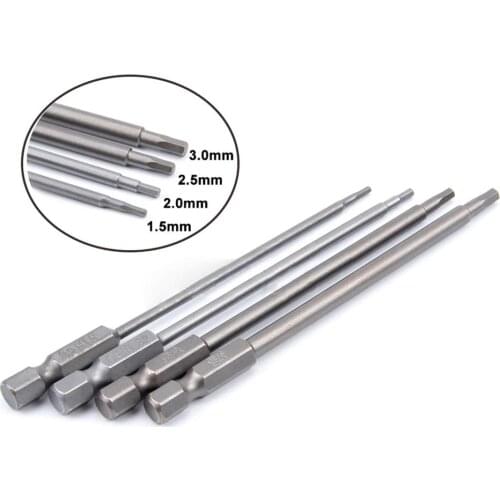 4pcs Tamper Proof Magnetic Screwdriver Drill Bit Screw Driver Bits Torx Flat Head 1/4" Hex Driver Bits Hand Tools