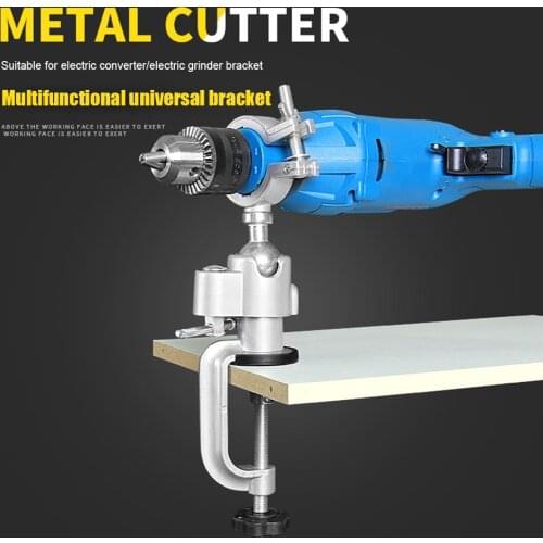 Mini Electric Drill Holder stand 360 Degree Clamp-on Grinder Holder Table Vise Drill Stand Bracket Rotary Tool Bench Vise