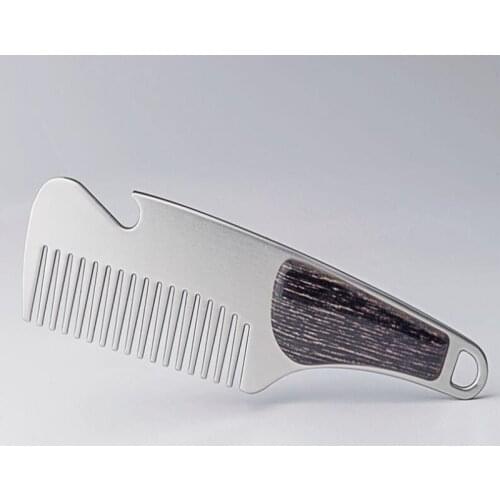 50pcs/lot Multi function Kirsite Metal Comb Pocket Comb Bottle openers