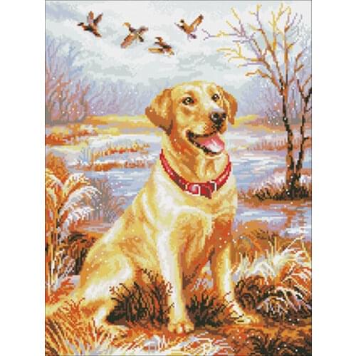 Hound patterns counted 11CT 14CT 18CT Cross Stitch Set DIY Cross-stitch Kit Embroidery Needlework Home Decor