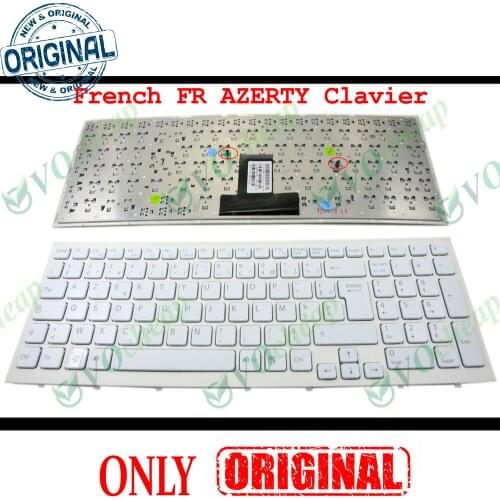 New Laptop keyboard for Sony VPC-EB VPC EB EB11 EB12 EB15 White WITH Frame French FR AZERTY Clavier - 148793441 V111678B