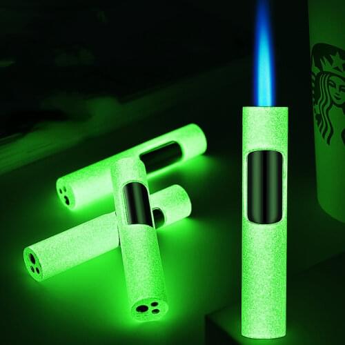 Pen Mini Portable Gas Lighter Jet Torch Turbo Spray Butane Metal Cigarette Cigar Lighters Windproof Gadgets