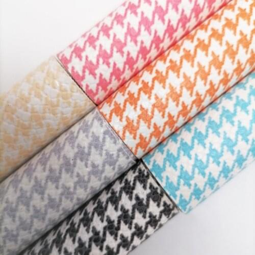 Onefly Wholesales Dropshipping Leather Supplier Birds Printed Synthetic Faux Leather Felt Backing For Bow DIY FZ178