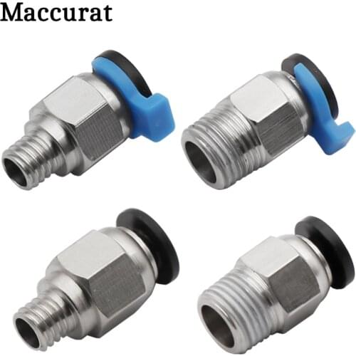 Pneumatic Connectors Bowden Extruder V6 V5 J-head Hotend for OD 4mm PTFE Tube Quick Coupler j-head Fittings 3D Printer Parts