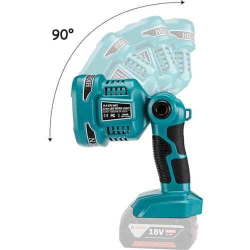 Pistol/Portable 12W LED Work Light Lamp Flashlight (NO Battery,NO Charger)USB Outdoor Lighting For BOSCH 18V Li-ion battery