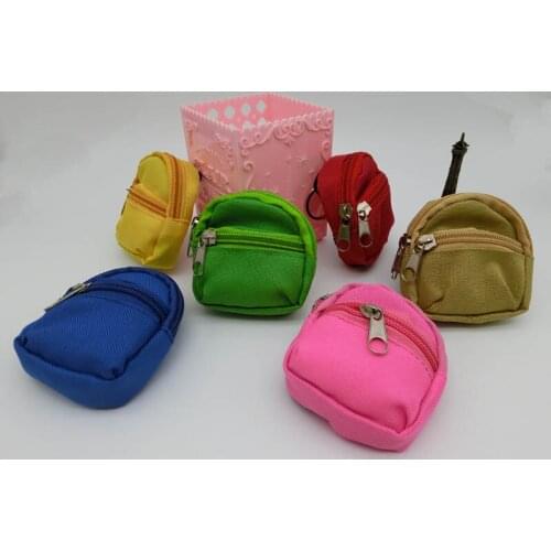 Multicolor Pure Color Fashion 1/6 Dolls Mini Bag Backpack For Blythe Doll Knapsack For Barbie Dollhouse 1/6 Doll Accessories
