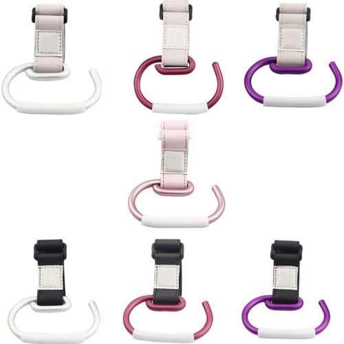 Adjustable Baby Stroller Hooks Kids Pushchair Pram Hanger Carabiner Shopping Bag Clip Rotatable Strap Hook Strollers Accessories
