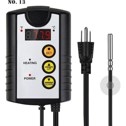 LED Temperature and Humidity Control Regulator Plant Crawler Heating Pad Digital Display Temperature Controller with Sensor