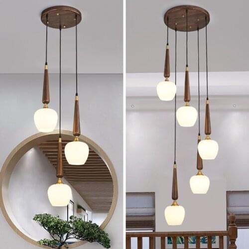 Nordic luminaire industrial lamp wood living room LED pendant lights bedroom luminaria pendente luminaire suspendu luminaire