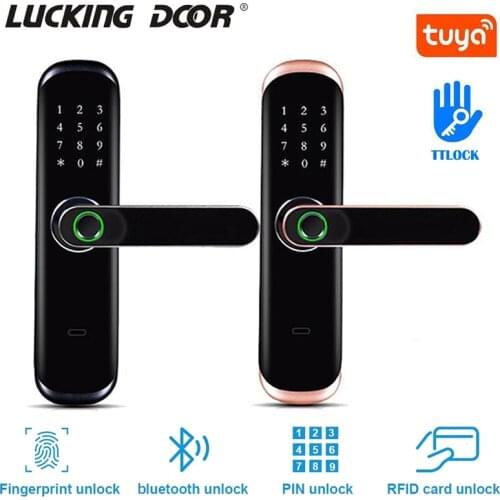 Tuya APP or TTLock APP Remote Control Electronic Locks 13.56MHz Fingerprint Smart Lock fechadura eletronica