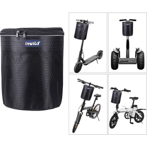 Bike Handlebar Bag Bike Basket with Collapsible Bicycle Front Bag with Reflective Strap for Shopping Scooters Balance Bikes