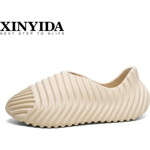 Mens YZY Alien Skeleton Shoes Slip On Comfortable Casual Clogs Can Match Socks Lightweight Sandals Foam Runne Plus Size 39-46