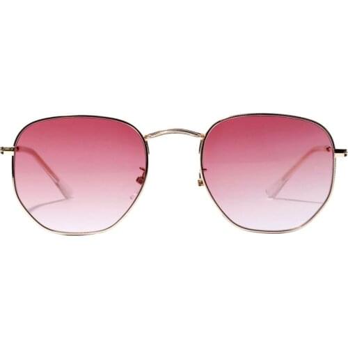 Unisex Vintage Retro Women Men Glasses Mirror Square Metal Sunglasses Fashion