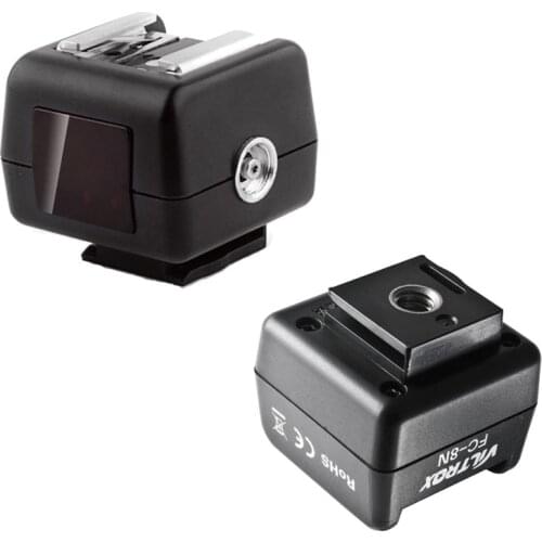 Viltrox FC-8N Wireless Hot Shoe Flash Remote Slave Trigger Converter w/ PC Socket for Canon Nikon Flash to Sony Minolta DSLR