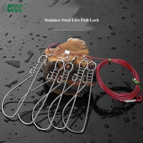 Wildhero 3.5m/4.5m/8.5m Fishing Lock Buckle Live Fish Lock Belt Fishing Tackle Accessories