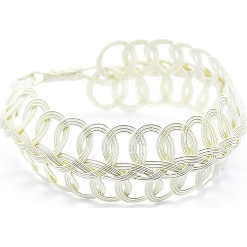 Love Knot Custom Design Hand Knitted 1000K Kazaziye Pure Female Silver Bangle Bracelet Special day bracelet