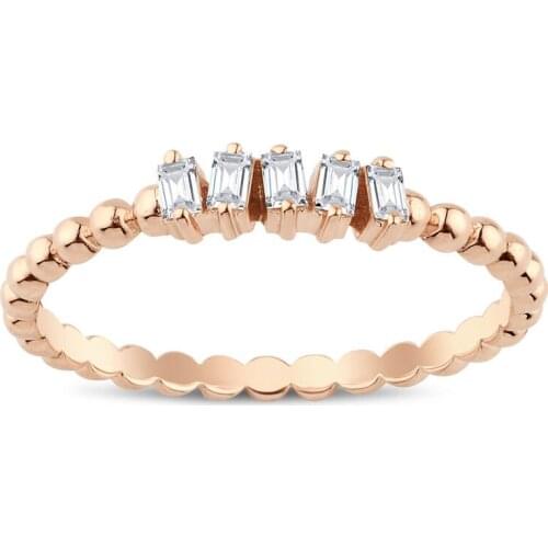 0.12 CT sa. Diamond Baguette Ring Handy Custom Craftsmanship Gift Gold Special Occasions Design Shiny Elegant Jewelry