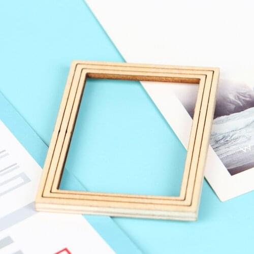 1:12 Dollhouse Miniature Wooden Photo Frame Simulation Furniture Model Toy Dollhouse Home Decor Accessories