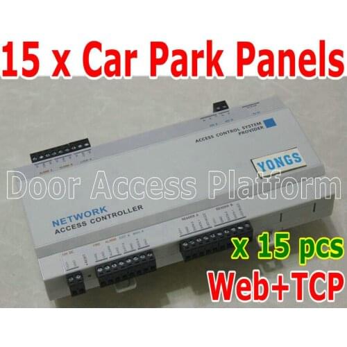 1 Order=15 pcs of Car Barrier Gates Controller Panels Vehicles Access Controller Box Control Car Parking In+Out Web/TCP/IP Kits